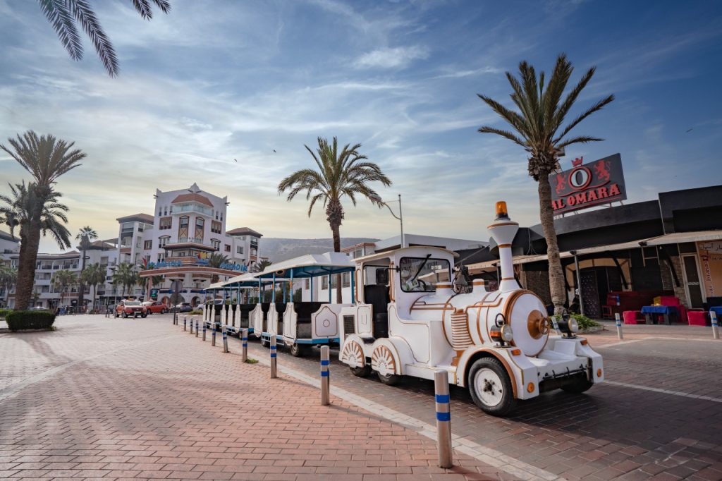 Agadir seafront, start of the 3 day desert tour from Agadir