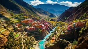 Berber villages of the Ourika Valley in the High Atlas