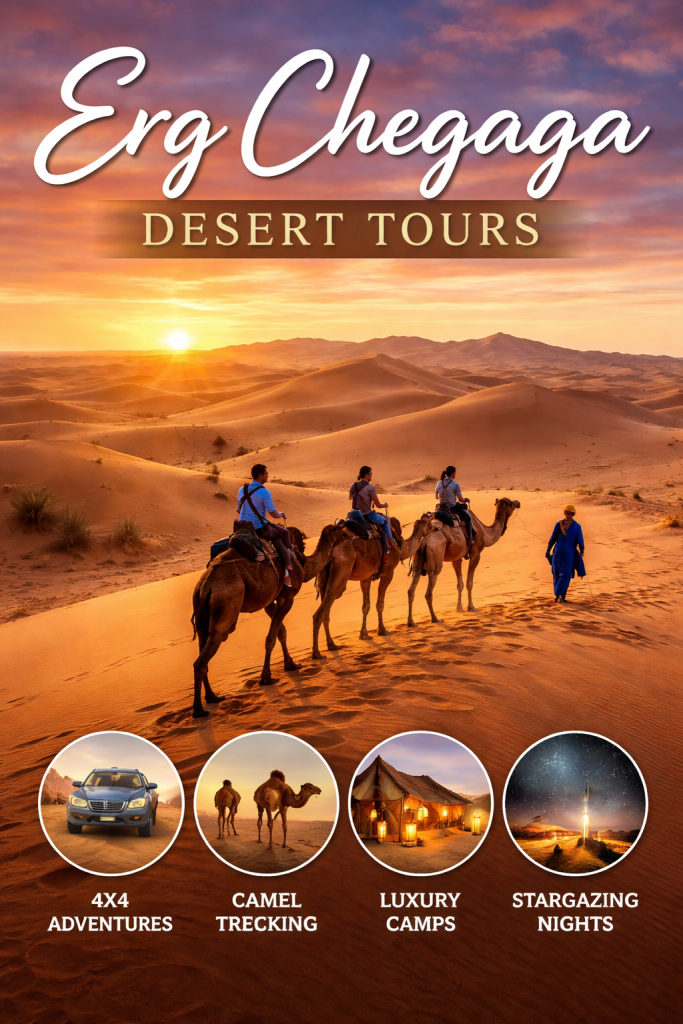 Erg Chegaga Desert Tours – Camel Trekking and Sahara Sunset Experience